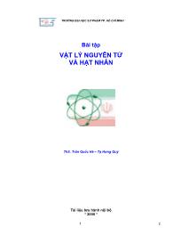 Bài tập Vật lý nguyên tử và hạt nhân - Trần Q