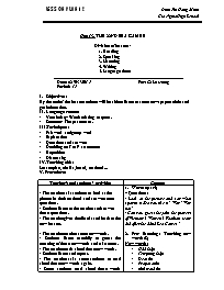 Giáo án Tiếng Anh Lớp 12 - Unit 13: The 22nd 