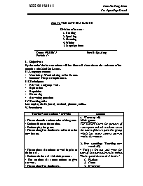 Giáo án Tiếng Anh Lớp 12 - Unit 13: The 22nd Sea Games - Period 74: Speaking - Năm học 2014-2015 - Đinh Thị Hồng Minh