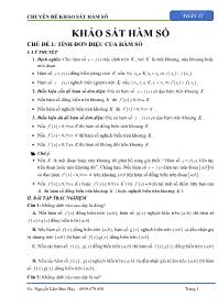 Giáo án Toán Lớp 12 - Chuyên đề khảo sát hàm số