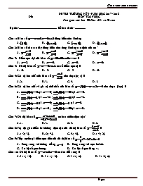 20 Đề thi thử học kì I môn Toán Lớp 12 (Có đá