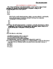 Bài tập trắc nghiệm môn Hóa học Lớp 12 - Phen