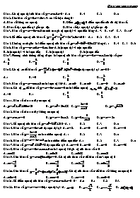 Bài tập trắc nghiệm môn Toán Khối 12 - Cực tr