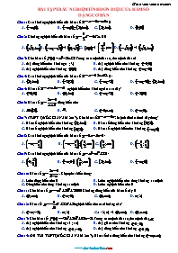 Bài tập trắc nghiệm môn Toán Khối 12 - Tính đ
