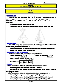 Đề cương ôn tập môn Toán Lớp 12 - Chương 2: Mặt nón. Mặt trụ. Mặt cầu
