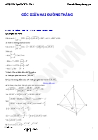 Đề cương ôn tập môn Toán Lớp 12 - Góc giữa ha