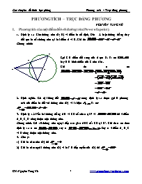 Đề cương ôn tập môn Toán Lớp 12 - Phương tích. Trục đẳng phương