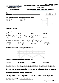 Đề minh họa kỳ thi THPT Quốc gia môn Toán năm