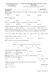 Đề thi THPT Quốc gia năm 2018 môn Toán - Mã đ