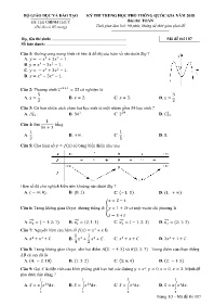 Đề thi THPT Quốc gia năm 2018 môn Toán - Mã đề 107 (Có đáp án) - Bộ GD&ĐT