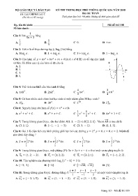 Đề thi THPT Quốc gia năm 2018 môn Toán - Mã đề 108 (Có đáp án) - Bộ GD&ĐT