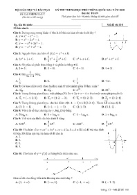 Đề thi THPT Quốc gia năm 2018 môn Toán - Mã đ