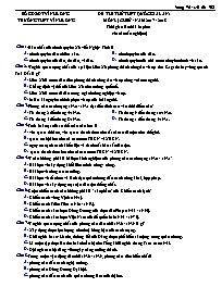 Đề thi thử THPT Quốc gia lần 1 môn Lịch sử (Có đáp án) - Năm học 2017-2018 - Trường THPT Vĩnh Long