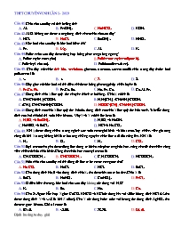 Đề thi thử THPT Quốc gia môn Hóa học năm 2019 (Có đáp án) - Trường THPT Chuyên Vinh