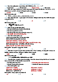 Đề thi thử THPT Quốc gia môn Hóa học năm 2019