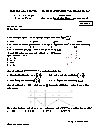 Đề thi tốt nghiệp THPT Quốc gia môn Toán năm 