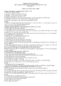 Đề cương ôn tập kiểm tra cuối học kì II Vật lí 12 - Năm học 2023-2024 - Trường THPT Tân Phong