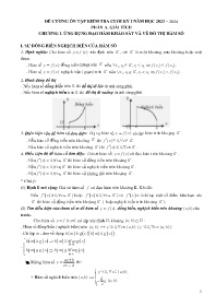Đề cương ôn tập kiểm tra cuối học kì Toán 12 - Năm học 2023-2024
