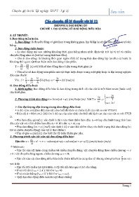 Đề cương ôn thi Tốt nghiệp THPT môn Vật lí