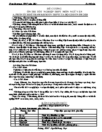 Đề cương ôn thi tốt nghiệp THPT năm 2024 môn 