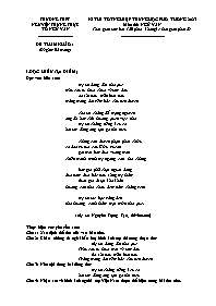 Đề thi THPTQG môn Ngữ văn - Đề tham khảo 1 - 