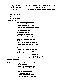 Đề thi THPTQG Ngữ văn - Đề tham khảo 1 - Trườ