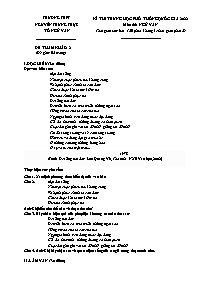 Đề thi THPTQG Ngữ văn - Đề tham khảo 2 - Trườ